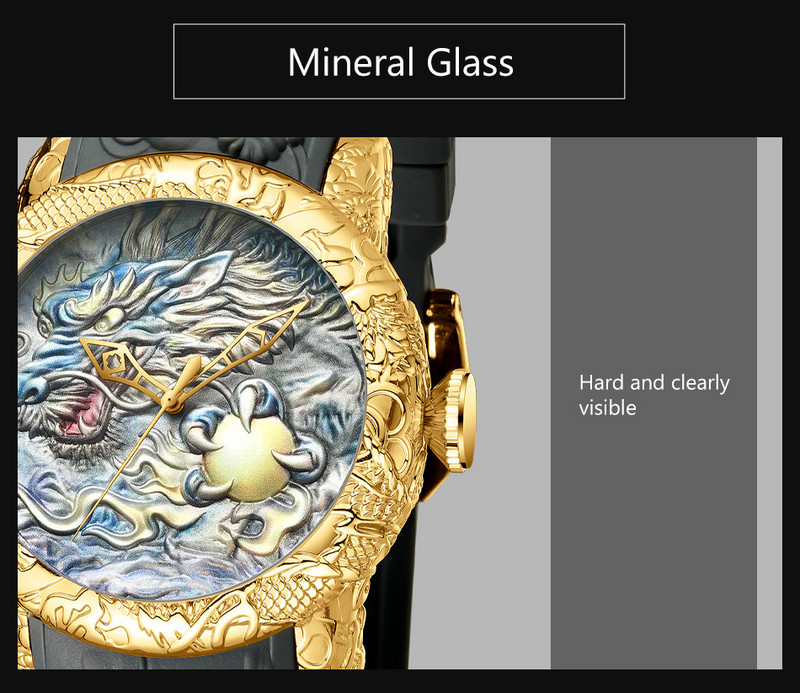 Divat BIDEN férfi karórák Dragon Design kvarc óra szilikon szíj vízálló sport karóra férfi óra Relogio Masculino