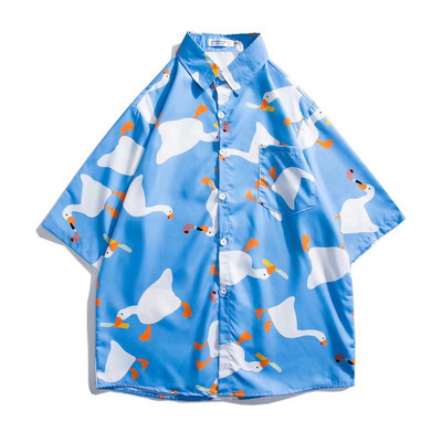 2022 m. vasaros vyriški marškiniai Korano mados Harajuku marškiniai trumpomis rankovėmis Vyriški laisvalaikio vyriški drabužiai Trend Streetwear Animaciniai marškinėliai Vyriški