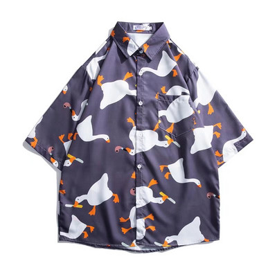 2022 m. vasaros vyriški marškiniai Korano mados Harajuku marškiniai trumpomis rankovėmis Vyriški laisvalaikio vyriški drabužiai Trend Streetwear Animaciniai marškinėliai Vyriški