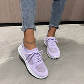 Jaunas modes sieviešu plakanas kurpes Ērtas un elpojošas, vieglas āra vulkanizētas kurpes Šņorējamas vienvietīgas kurpes Solid 2023