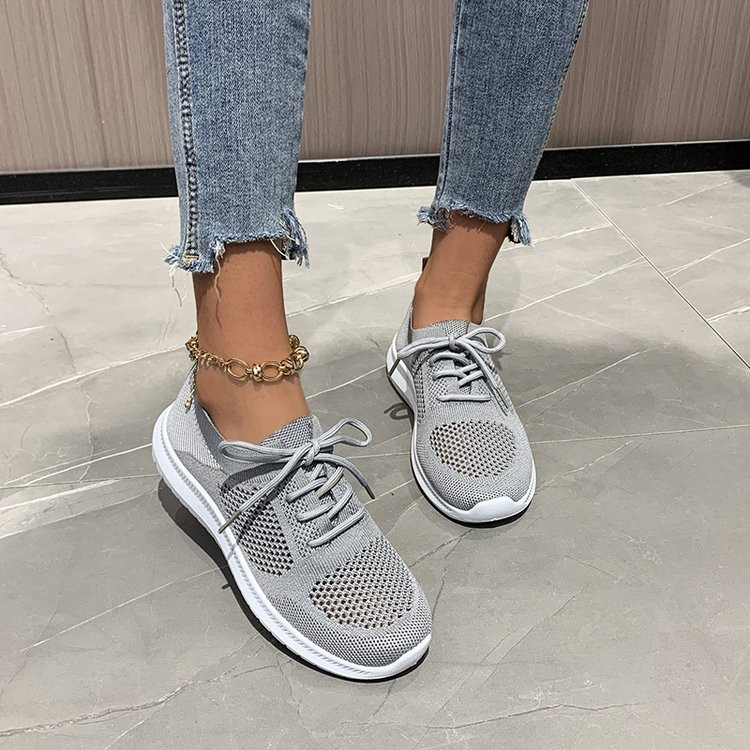 Jaunas modes sieviešu plakanas kurpes Ērtas un elpojošas, vieglas āra vulkanizētas kurpes Šņorējamas vienvietīgas kurpes Solid 2023