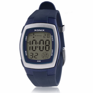 GOLDEN 2023 jauns vīriešu sporta pulkstenis, atpakaļskaitīšanas LED digitālais studentu hronometrs, ūdensizturīgs 50 m peldēšanai, niršanas modinātājs, PU siksniņa BW