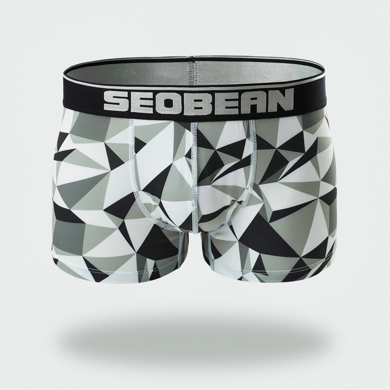 ÚJ SEOBEAN férfi szexi Tracksuit Geometric U bag boxer fehérnemű