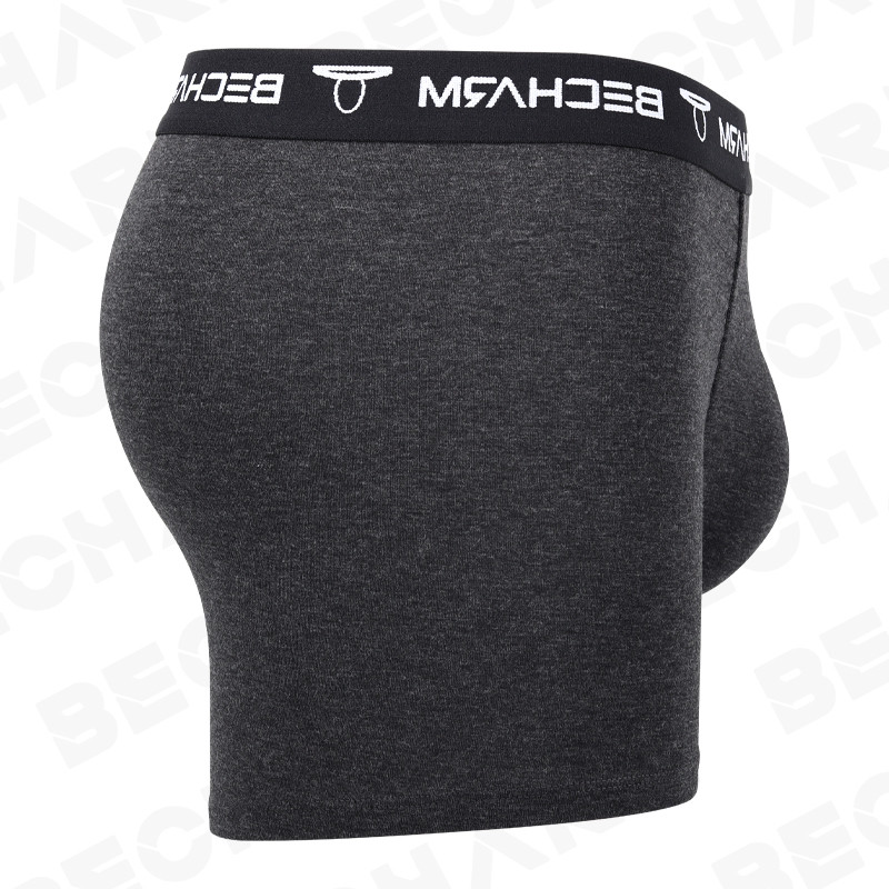 BeCharm Vīriešu apakšbikses Bokseri Šorti Melni Vīriešu Biksītes Komplekts Seksīgas Apakšbikses Bokseris Vīriešu Kokvilnas Lielizmēra Elpojošs U Izliekts Maciņš