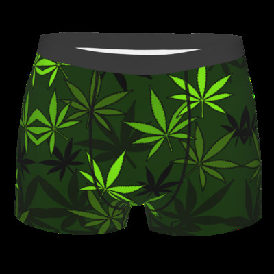 Levelek Gyommintás Férfi Fehérnemű Alsónadrág Lélegző Bugyi Férfi Fehérnemű Rövidnadrág Boxer Alsónadrág Poliészter mintás férfi