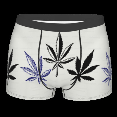 Levelek Gyommintás Férfi Fehérnemű Alsónadrág Lélegző Bugyi Férfi Fehérnemű Rövidnadrág Boxer Alsónadrág Poliészter mintás férfi