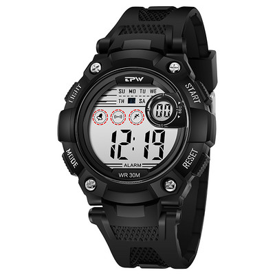 Marathon Digitalni satovi Kronograf Timer LED pozadinsko svjetlo 3ATM Vodootporan Sport