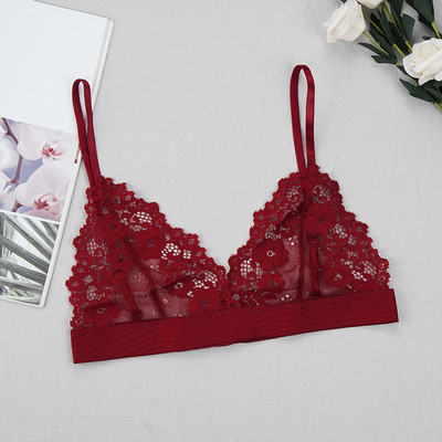 Női vékony melltartó mellkaspárna nélkül divat szexi csipke fehérnemű kivágott hátsó csat cső felső Női fehérnemű nyári ruhák