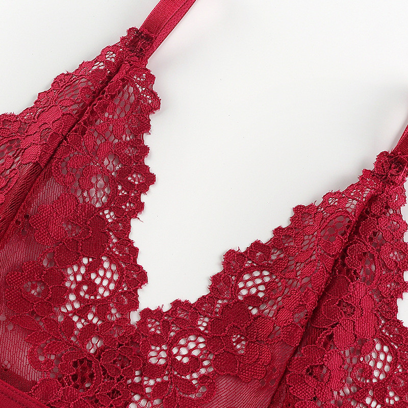 Női vékony melltartó mellkaspárna nélkül divat szexi csipke fehérnemű kivágott hátsó csat cső felső Női fehérnemű nyári ruhák