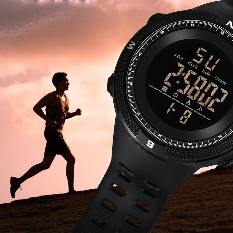 Āra sporta pulksteņi daudzfunkciju pulksteņi Modinātājs Chrono 5Bar ūdensizturīgs digitālais pulkstenis Reloj Hombre elektroniskie pulksteņi