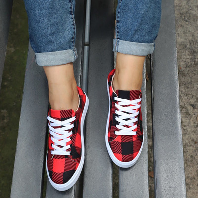 Γυναικεία παπούτσια 2023 νέα Lace Up casual παπούτσια γυναικεία flats Leopard loafers γυναικείες εσπαντρίγιες Plus size παπούτσια για γυναίκες
