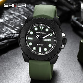 SANDA Luxury Brand Sport Military Ανδρικά Ρολόγια Casual Quartz Ρολόι 50M Αδιάβροχο Ημερολόγιο Man relogio masculino