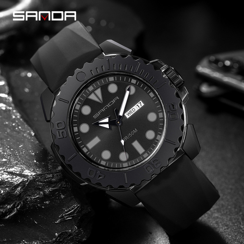 SANDA Luxury Brand Sport Military Ανδρικά Ρολόγια Casual Quartz Ρολόι 50M Αδιάβροχο Ημερολόγιο Man relogio masculino