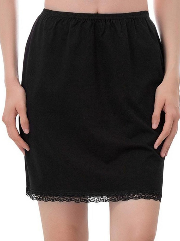 Sieviešu elastīgs viduklis pussvārki apakšsvārki īsa kleita sieviešu piena zīda balta mežģīnes piepilsētas birojā sieviete pret tukšu