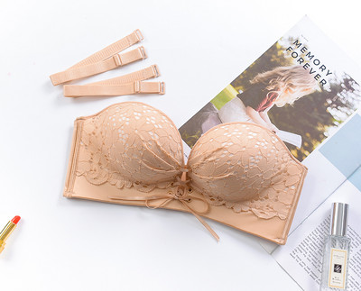 Σέξι γυναικεία εσώρουχα Bralette Push Up Σουτιέν Δωρεάν Αόρατο σουτιέν Τοπ εσώρουχα δαντέλα χωρίς ραφή Αντιολισθητική σουτιέν