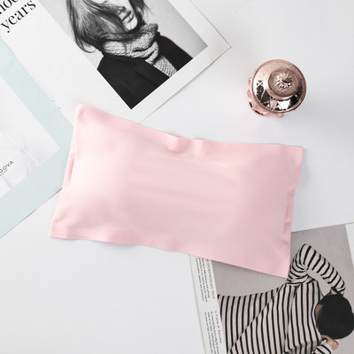 Viengabala krūšturi, cauruļu topi Sieviešu krūšturis bez siksnām bezšuvju apakšveļa Ice Silk Bandeau Muguras sprādze ietīta krūtis, neredzami intīmi