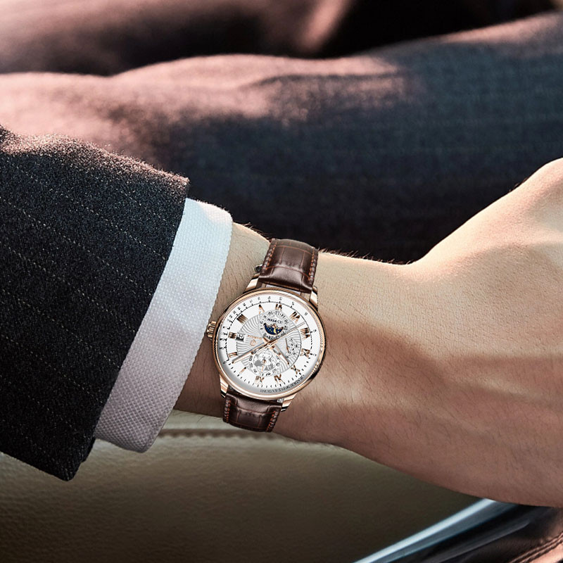 Madingi vyriški laikrodžiai Populiariausi prekės ženklo prabangūs mažo ciferblato dekoravimo data kvarcinis laikrodis vandeniui atsparus švytintis odinis sportinis vyriškas rankinis laikrodis