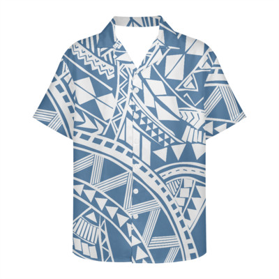 Didelio dydžio marškinėliai trumpomis rankovėmis Viking Clothing Vintage Polinezijos gėlių raštais Tribal Island Top laisvi per dideli marškinėliai