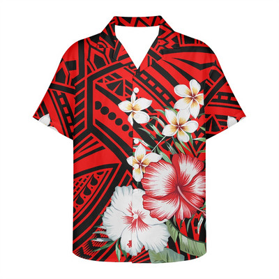 Didelio dydžio marškinėliai trumpomis rankovėmis Viking Clothing Vintage Polinezijos gėlių raštais Tribal Island Top laisvi per dideli marškinėliai