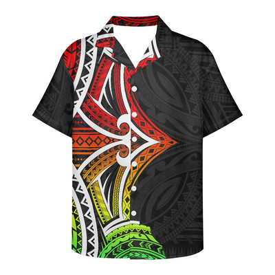 Didelio dydžio marškinėliai trumpomis rankovėmis Viking Clothing Vintage Polinezijos gėlių raštais Tribal Island Top laisvi per dideli marškinėliai