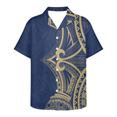 Didelio dydžio marškinėliai trumpomis rankovėmis Viking Clothing Vintage Polinezijos gėlių raštais Tribal Island Top laisvi per dideli marškinėliai