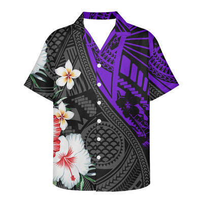 Didelio dydžio marškinėliai trumpomis rankovėmis Viking Clothing Vintage Polinezijos gėlių raštais Tribal Island Top laisvi per dideli marškinėliai