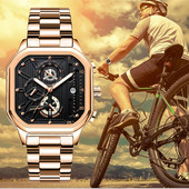 POEDAGAR vīriešu pulkstenis Top zīmola luksusa sporta kvarca vīriešu pulksteņi Pilna tērauda ūdensizturīgs hronogrāfa rokas pulkstenis Relogio Masculino