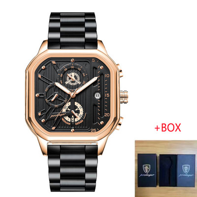 POEDAGAR vīriešu pulkstenis Top zīmola luksusa sporta kvarca vīriešu pulksteņi Pilna tērauda ūdensizturīgs hronogrāfa rokas pulkstenis Relogio Masculino