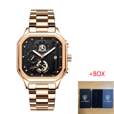 POEDAGAR vīriešu pulkstenis Top zīmola luksusa sporta kvarca vīriešu pulksteņi Pilna tērauda ūdensizturīgs hronogrāfa rokas pulkstenis Relogio Masculino