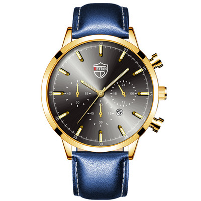 Zīmola luksusa sudraba nerūsējošā tērauda kvarca vīriešu pulksteņi vīriešu modes ādas kalendārs sporta rokas pulkstenis vīriešu gaismas pulkstenis