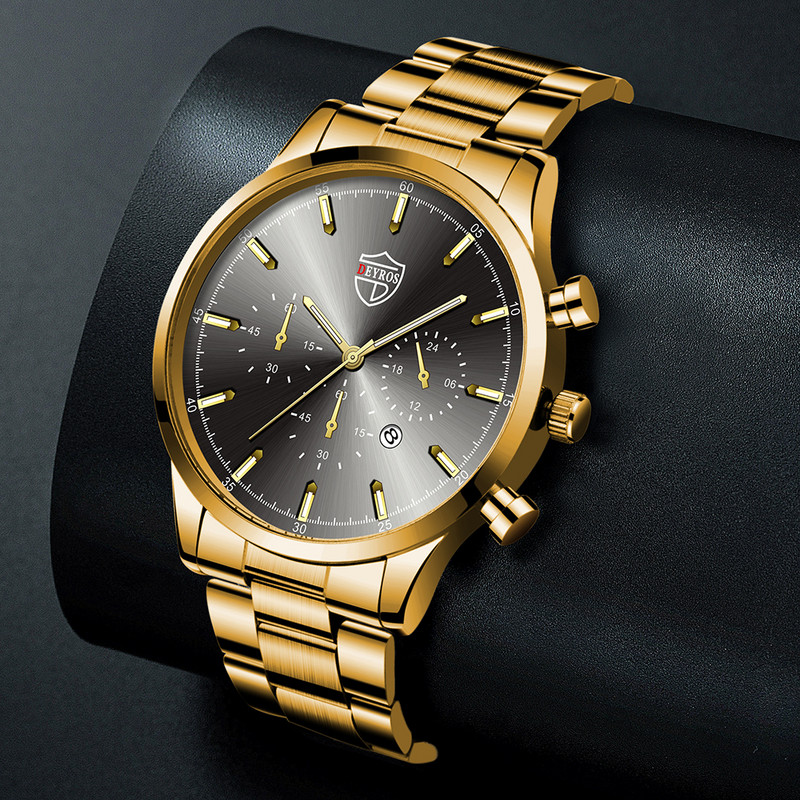 Zīmola luksusa sudraba nerūsējošā tērauda kvarca vīriešu pulksteņi vīriešu modes ādas kalendārs sporta rokas pulkstenis vīriešu gaismas pulkstenis