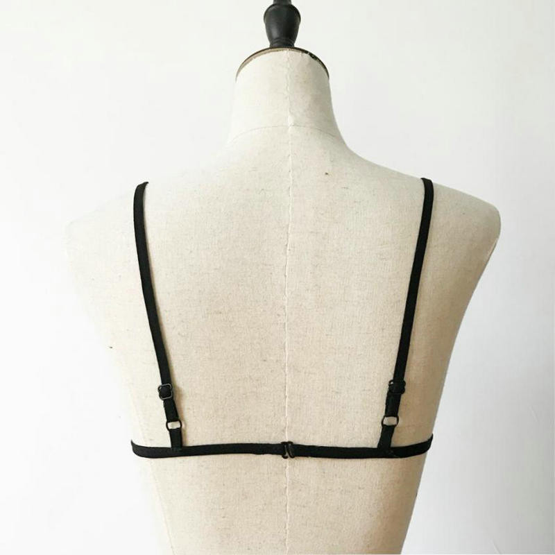 Besiūlės minkštos liemenėlės moterims plonu dirželiu, belaidžiu liemenėlėmis liemenėlėmis be nugaros, patogus apatinis trikotažas Bralette seksualus apatinis trikotažas