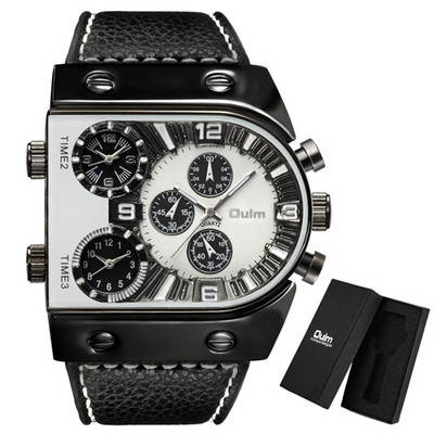 Ανδρικά ρολόγια Multi-Time Zone Ανδρικά ρολόγια Casual Quartz Αθλητικό ρολόι χειρός Ρολόι με δερμάτινο λουράκι Στρατιωτικό ανδρικό relogio masculino