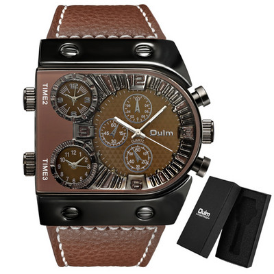 Ανδρικά ρολόγια Multi-Time Zone Ανδρικά ρολόγια Casual Quartz Αθλητικό ρολόι χειρός Ρολόι με δερμάτινο λουράκι Στρατιωτικό ανδρικό relogio masculino