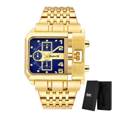 Ανδρικά ρολόγια Multi-Time Zone Ανδρικά ρολόγια Casual Quartz Αθλητικό ρολόι χειρός Ρολόι με δερμάτινο λουράκι Στρατιωτικό ανδρικό relogio masculino