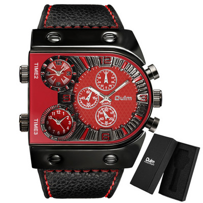 Ανδρικά ρολόγια Multi-Time Zone Ανδρικά ρολόγια Casual Quartz Αθλητικό ρολόι χειρός Ρολόι με δερμάτινο λουράκι Στρατιωτικό ανδρικό relogio masculino