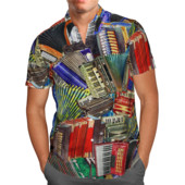Πουκάμισο Hawaii Hawaii Beach Summer Sunset Accordion Ανδρικό πουκάμισο Harajuku Tee hip hop Casual 02