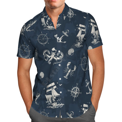 Πουκάμισο Hawaii Hawaii Beach Summer Sunset Accordion Ανδρικό πουκάμισο Harajuku Tee hip hop Casual 02
