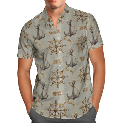 Πουκάμισο Hawaii Hawaii Beach Summer Sunset Accordion Ανδρικό πουκάμισο Harajuku Tee hip hop Casual 02