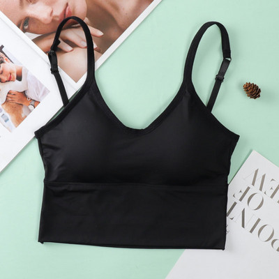 Sieviešu krūšturis ledus zīda bez aizmugures, atvērta mugura, tvertnes augšdaļa, bezšuvju bralette U tipa zemas muguras krūšturi Push Up Bezvadu apakšveļa Seksīga sporta