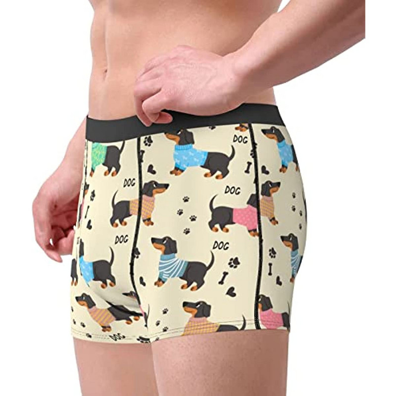 Tacskó mintás férfi fehérnemű boxer alsónadrág normál sport férfi boxer alsónemű férfi