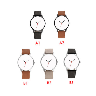 Αποσυναρμολογημένο δερμάτινο ρολόι Sublimation Blank Face Ανδρικό ρολόι White Dial Quartz