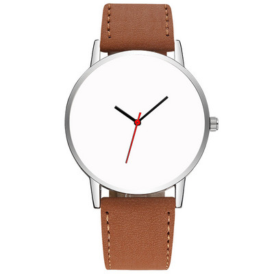 Αποσυναρμολογημένο δερμάτινο ρολόι Sublimation Blank Face Ανδρικό ρολόι White Dial Quartz