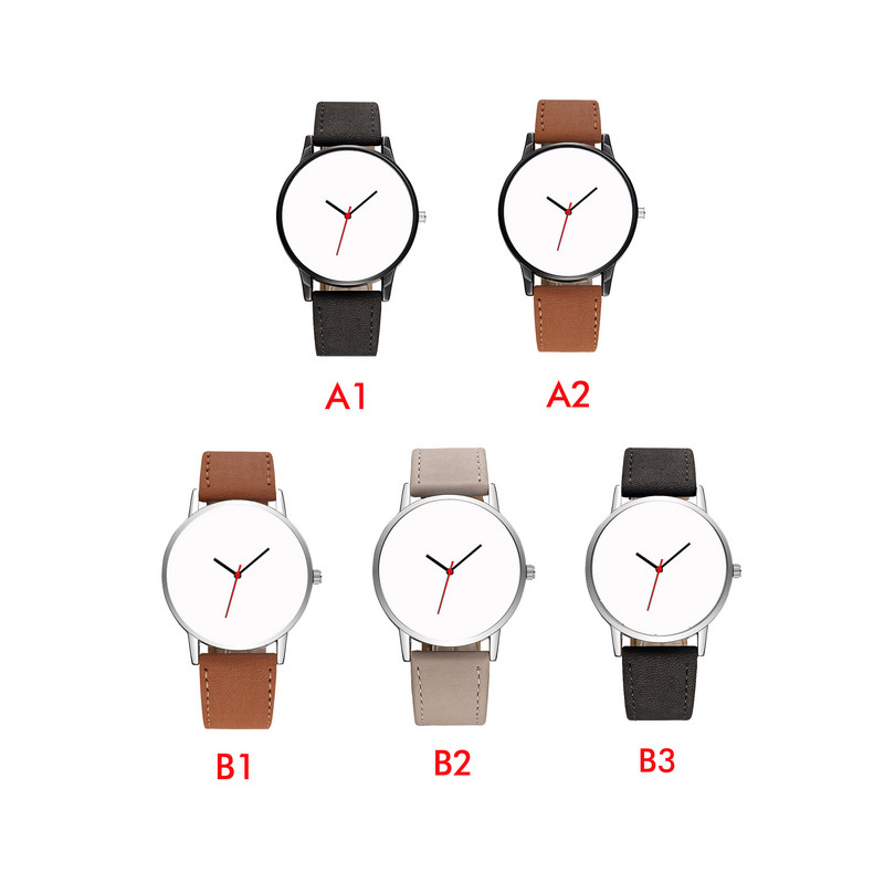 Αποσυναρμολογημένο δερμάτινο ρολόι Sublimation Blank Face Ανδρικό ρολόι White Dial Quartz