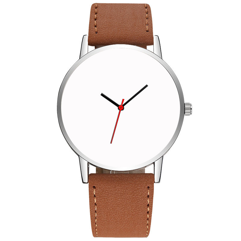 Αποσυναρμολογημένο δερμάτινο ρολόι Sublimation Blank Face Ανδρικό ρολόι White Dial Quartz