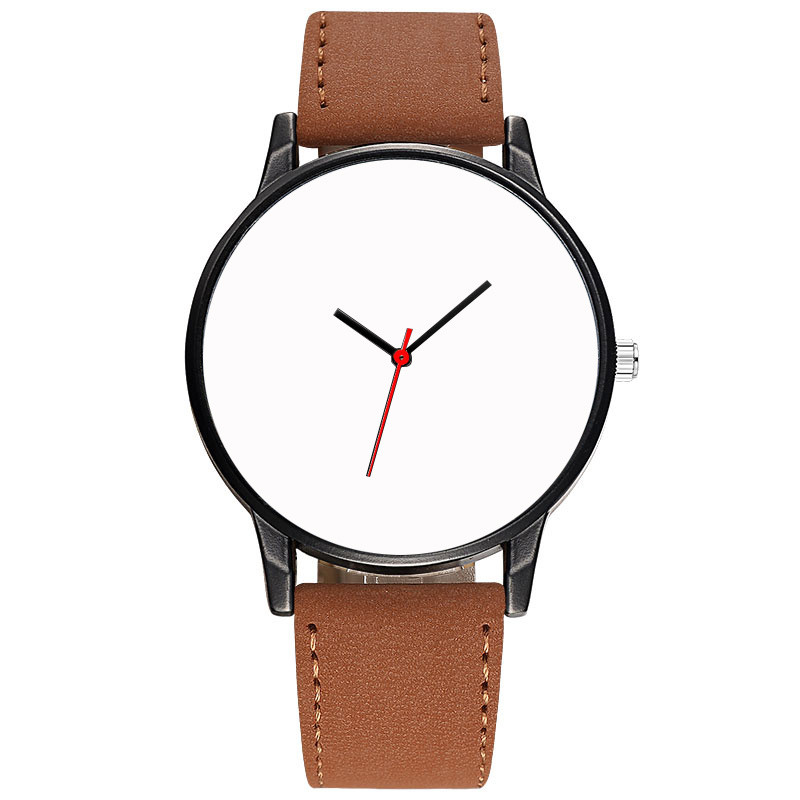 Αποσυναρμολογημένο δερμάτινο ρολόι Sublimation Blank Face Ανδρικό ρολόι White Dial Quartz