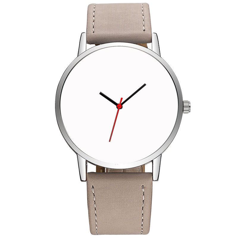 Αποσυναρμολογημένο δερμάτινο ρολόι Sublimation Blank Face Ανδρικό ρολόι White Dial Quartz