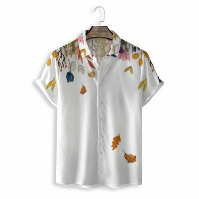 Ανδρικά ρούχα 2022 Καλοκαίρι Νέα 3D ψηφιακή εκτύπωση Ανδρικά casual φαρδιά πουκάμισα Ανδρικά πουκάμισα με κοντό μανίκι μόδας