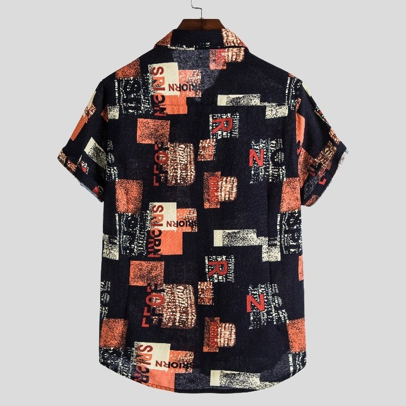 Vīriešu apģērbs 2022. gada vasara, jauni vīriešu ikdienas krekli ar īsām piedurknēm Modes tendences ar apdruku krekli Camisas Para Hombre