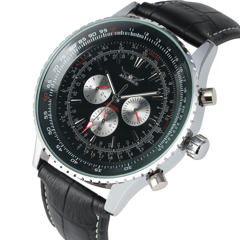 Vīriešu luksusa, automātiski uztinams nerūsējošā tērauda skelets, mehāniskā rokas pulksteņa ciparnīca ar kalendāra augstākās kvalitātes ādas siksniņu